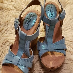 BOC (Born Concept) Blue Sparkly Wedges